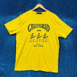 Grateful Dead Oakland 1999 Rock Yellow T-Shirt Size Large